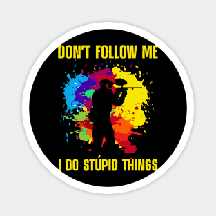 Funny Paintball Design For Gift Men Women Kids Paintball Player Magnet